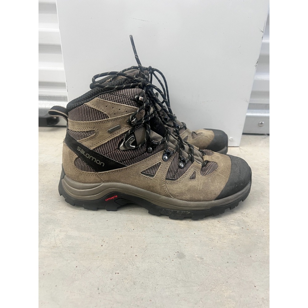 Salomon Discovery GTX 119600 Hiking Boot Men 10 Brown Leather Waterproof Outdoor